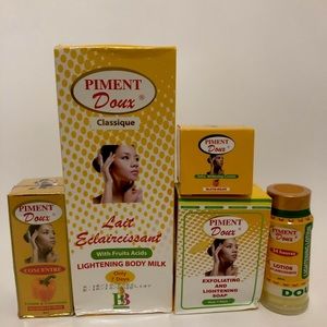 5 pieces piment doux exfoliating and lightening body lotion